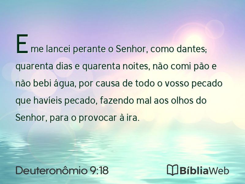 Deuteronômio 9:18 em imagem para compartilhar