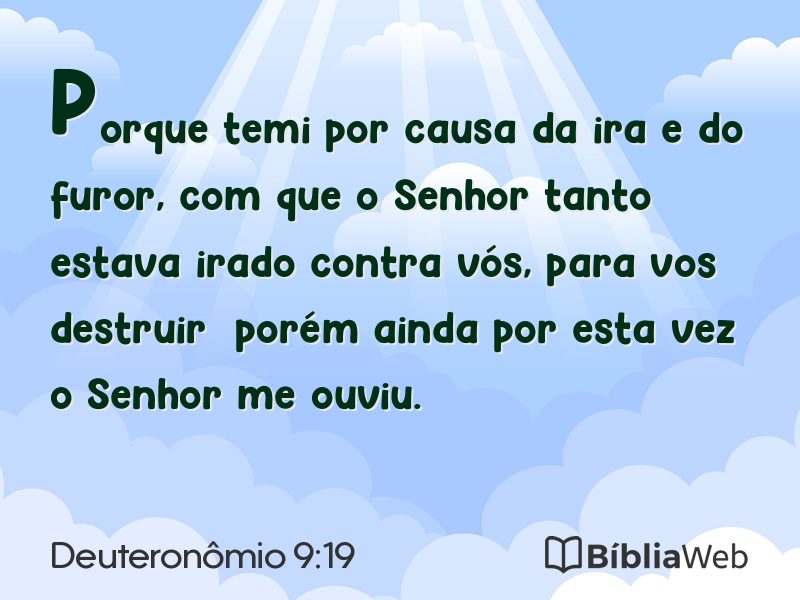Deuteronômio 9:19 em imagem para compartilhar