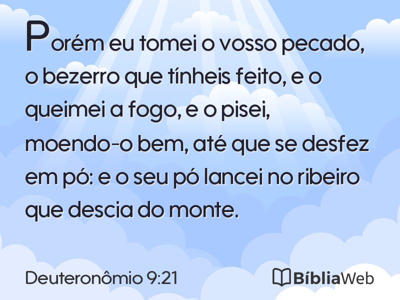 Deuteronômio 9:21 em imagem para compartilhar