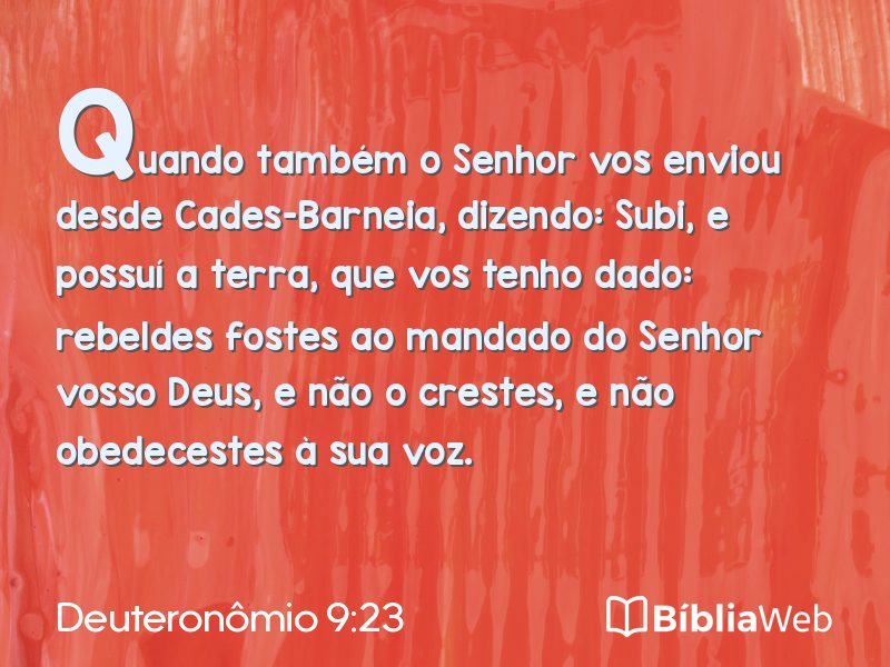 Deuteronômio 9:23 em imagem para compartilhar