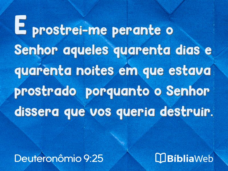 Deuteronômio 9:25 em imagem para compartilhar