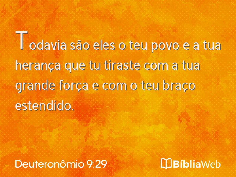Deuteronômio 9:29 em imagem para compartilhar