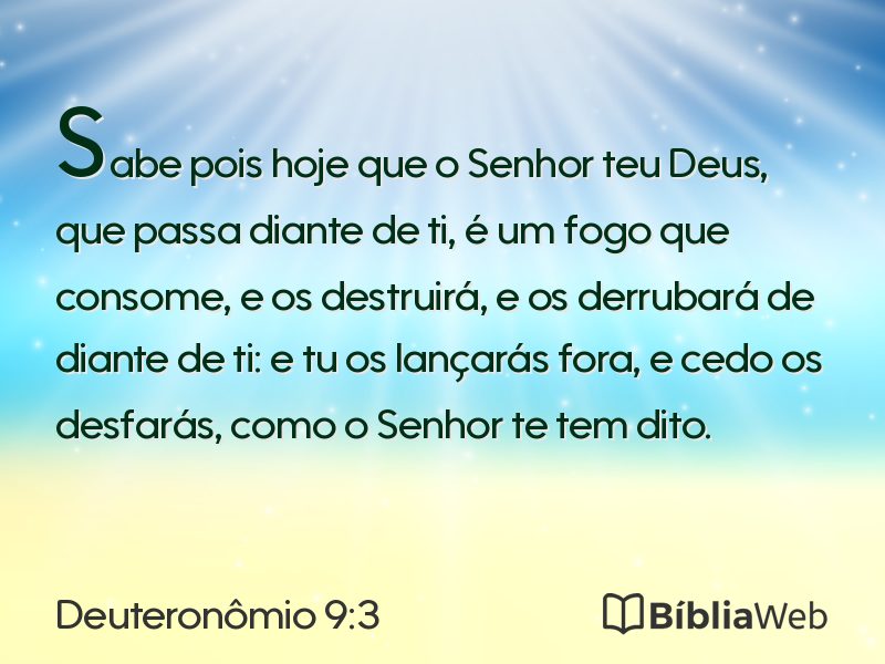 Deuteronômio 9:3 em imagem para compartilhar