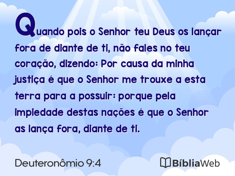 Deuteronômio 9:4 em imagem para compartilhar