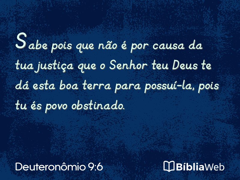 Deuteronômio 9:6 em imagem para compartilhar