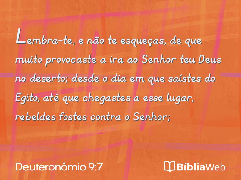 Deuteronômio 9:7 em imagem para compartilhar
