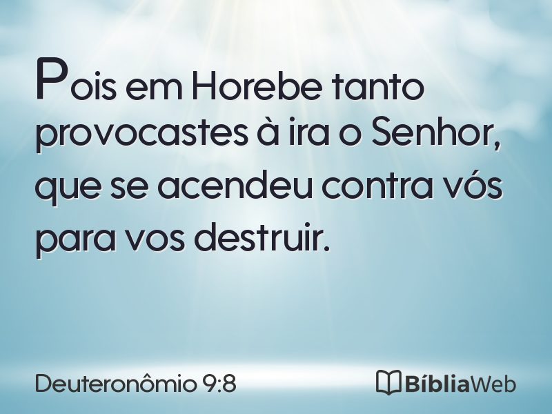 Deuteronômio 9:8 em imagem para compartilhar