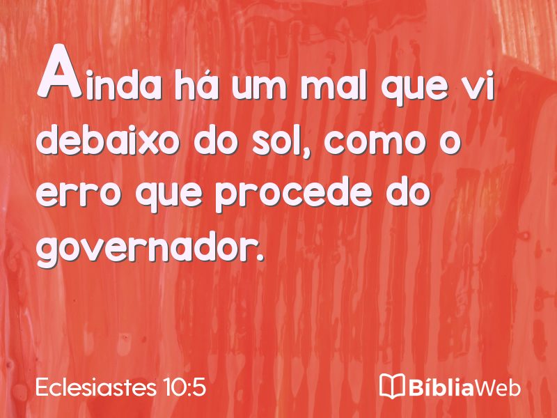 Eclesiastes 10:5 em imagem para compartilhar