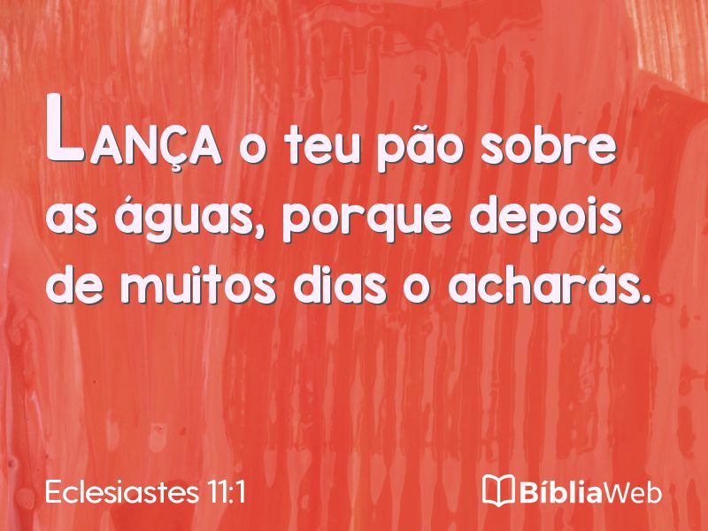 Eclesiastes 11:1 em imagem para compartilhar
