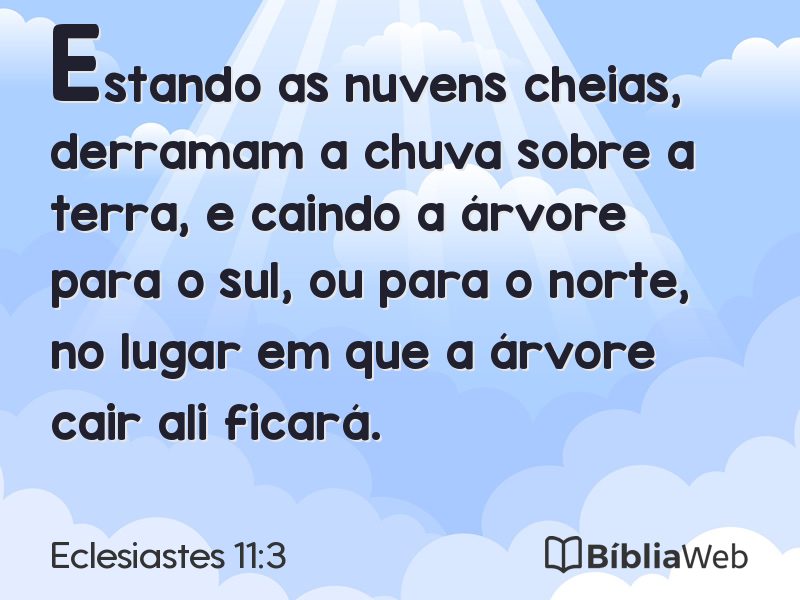 Eclesiastes 11:3 em imagem para compartilhar