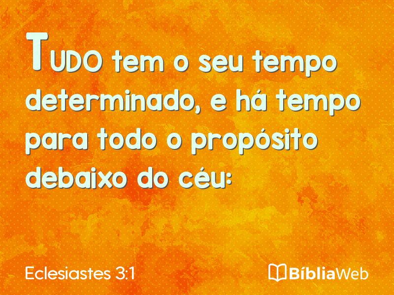 Eclesiastes 3:1 em imagem para compartilhar