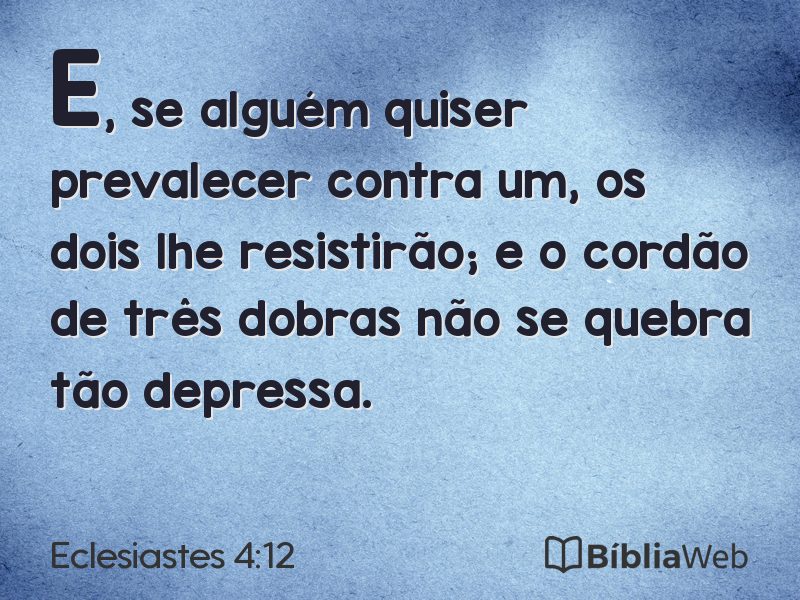 Eclesiastes 4:12 em imagem para compartilhar