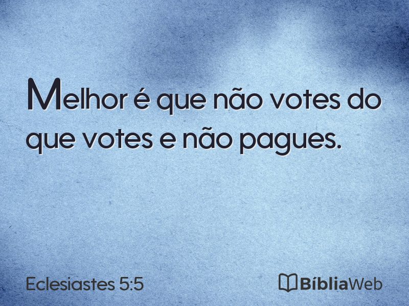 Eclesiastes 5:5 em imagem para compartilhar