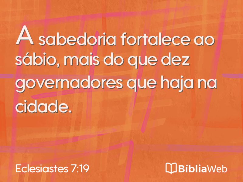 Eclesiastes 7:19 em imagem para compartilhar