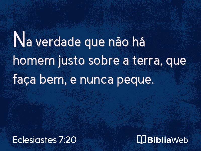 Eclesiastes 7:20 em imagem para compartilhar
