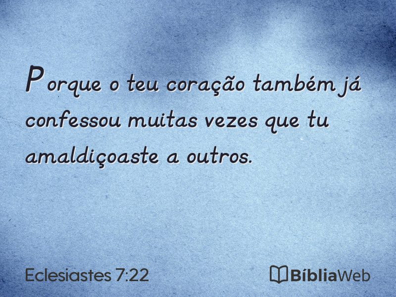 Eclesiastes 7:22 em imagem para compartilhar