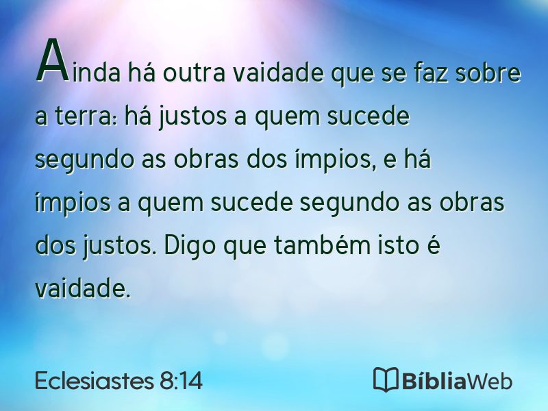Eclesiastes 8:14 em imagem para compartilhar