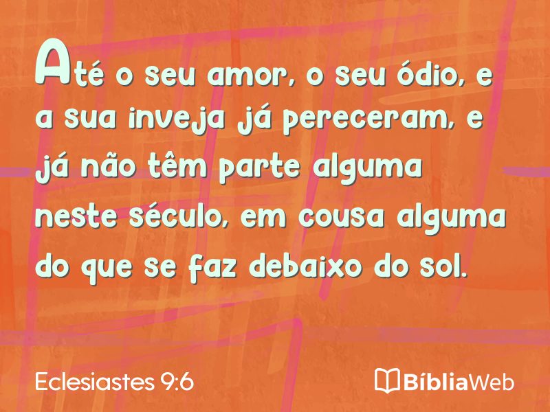 Eclesiastes 9:6 em imagem para compartilhar