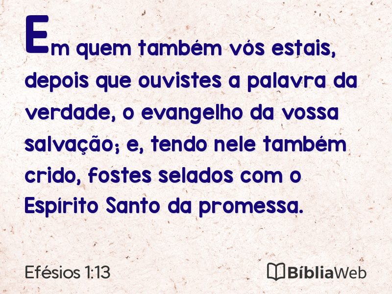 Efésios 1:13 em imagem para compartilhar