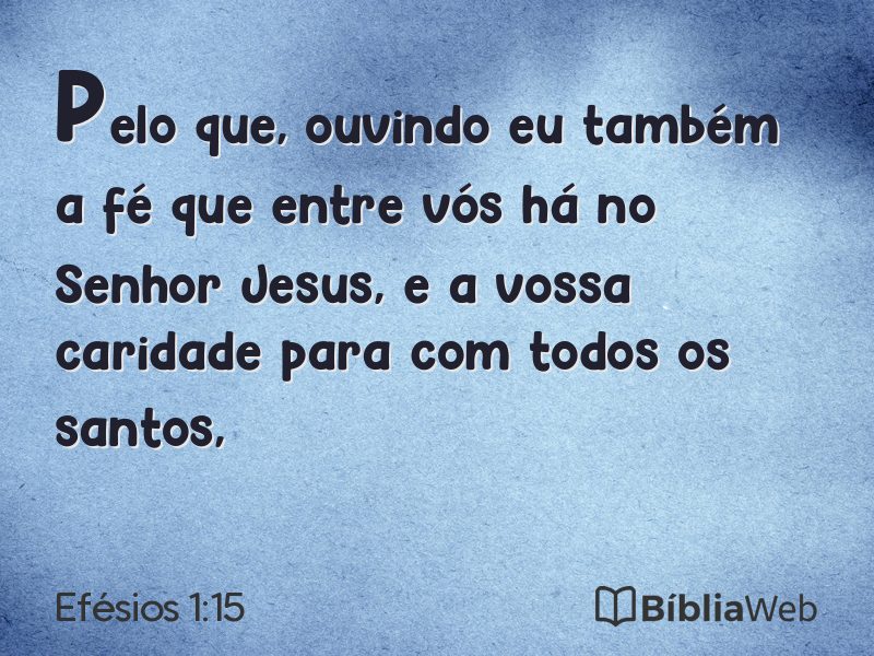 Efésios 1:15 em imagem para compartilhar