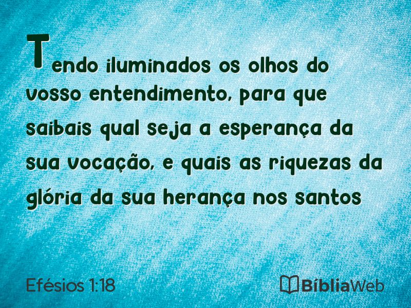 Efésios 1:18 em imagem para compartilhar