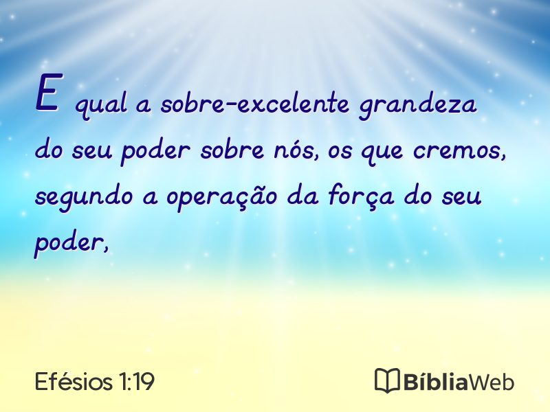 Efésios 1:19 em imagem para compartilhar