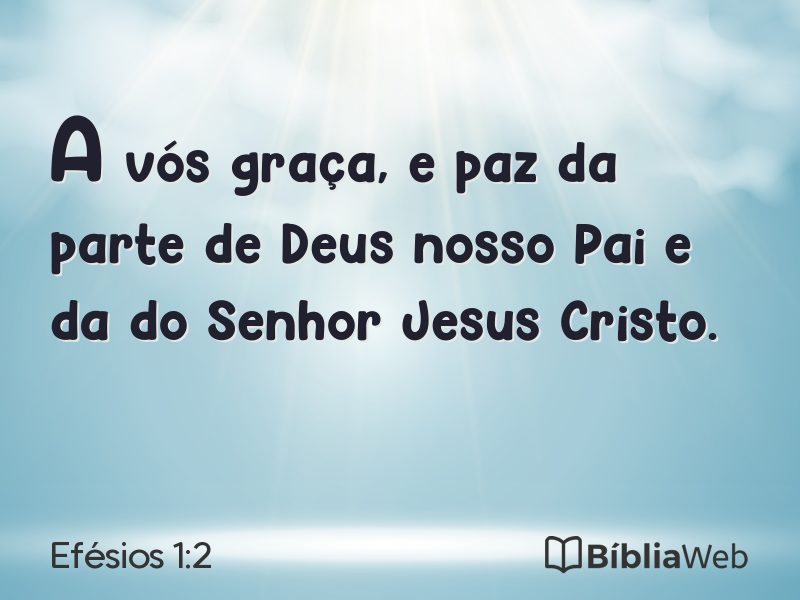Efésios 1:2 em imagem para compartilhar