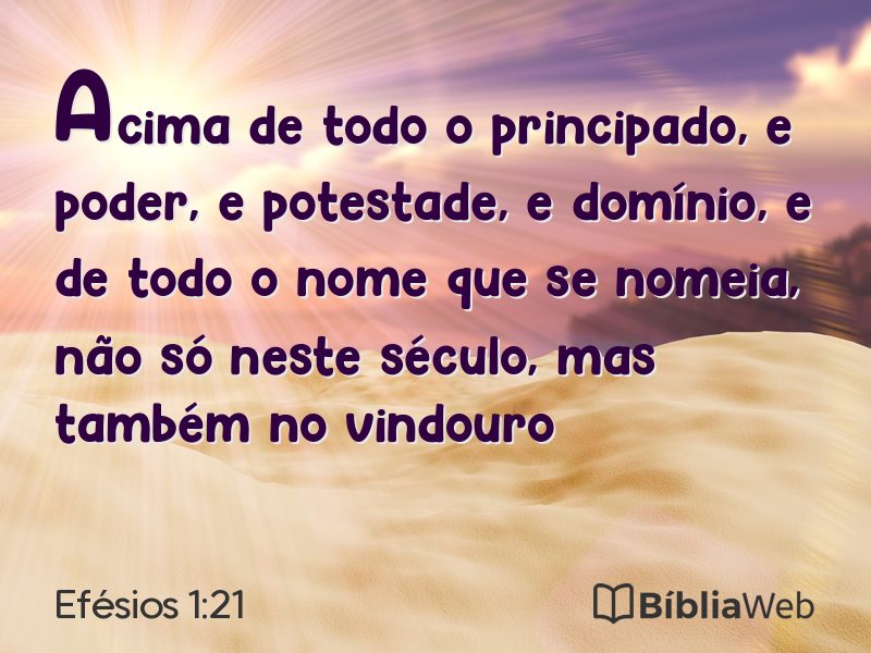 Efésios 1:21 em imagem para compartilhar
