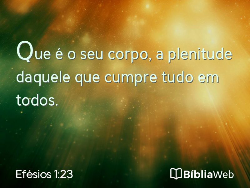 Efésios 1:23 em imagem para compartilhar