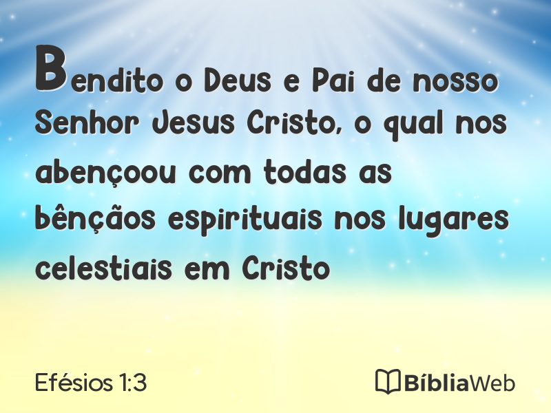 Efésios 1:3 em imagem para compartilhar