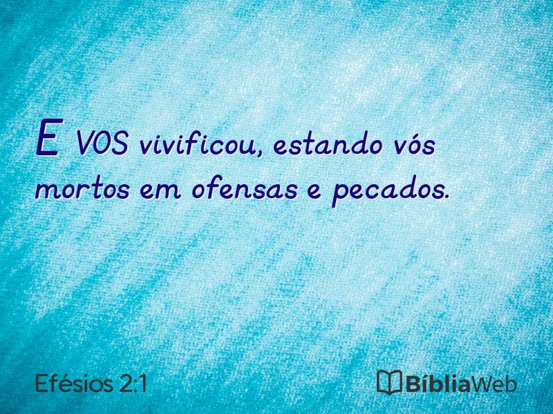Efésios 2:1 em imagem para compartilhar