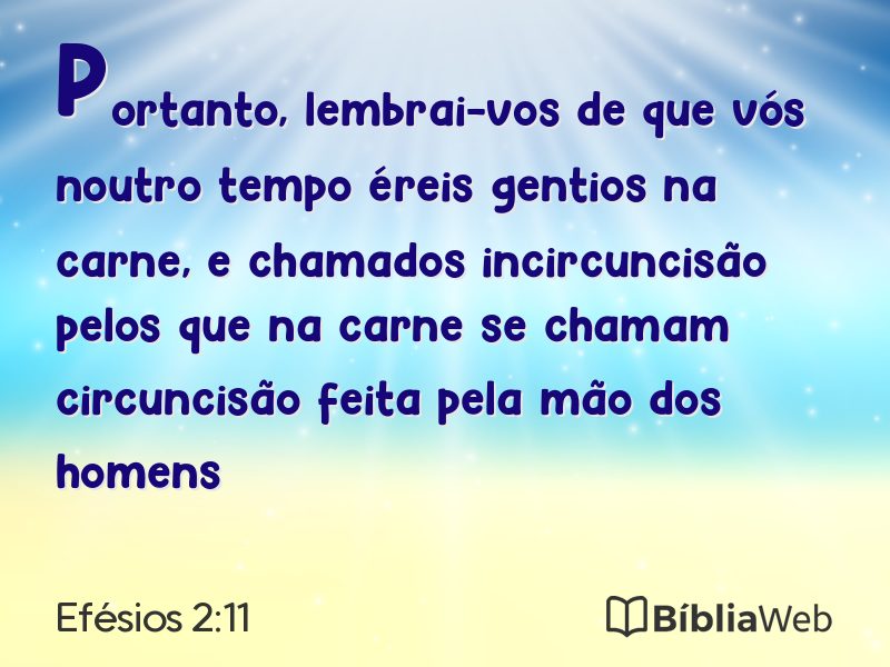 Efésios 2:11 em imagem para compartilhar