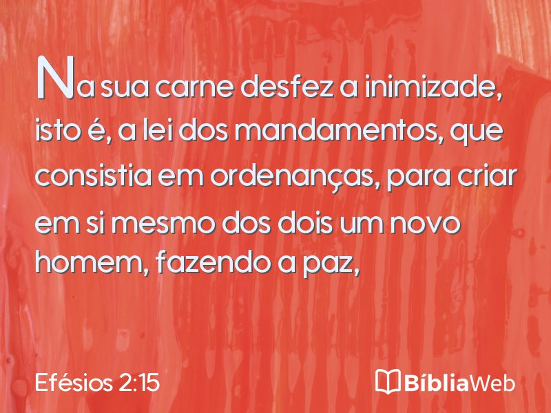 Efésios 2:15 em imagem para compartilhar