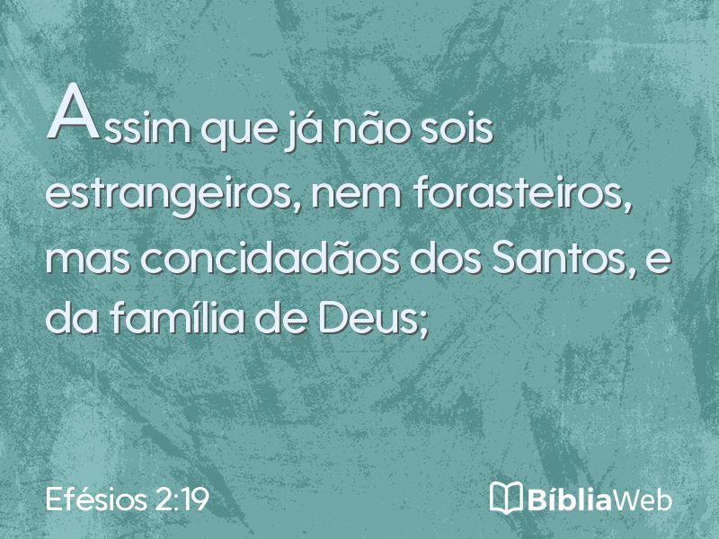 Efésios 2:19 em imagem para compartilhar