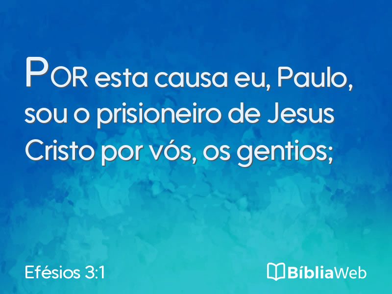 Efésios 3:1 em imagem para compartilhar