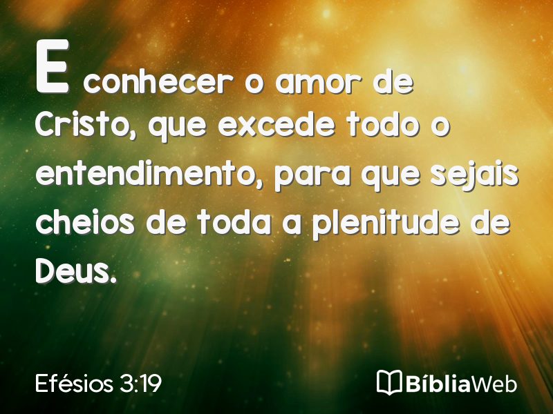 Efésios 3:19 em imagem para compartilhar