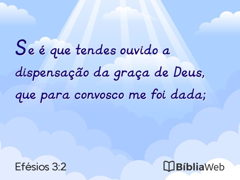 Efésios 3:2 em imagem para compartilhar