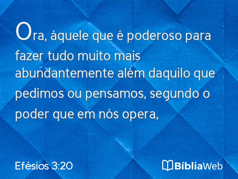 Efésios 3:20 em imagem para compartilhar