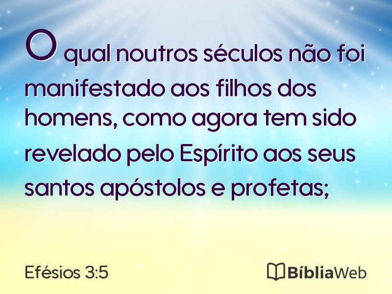 Efésios 3:5 em imagem para compartilhar