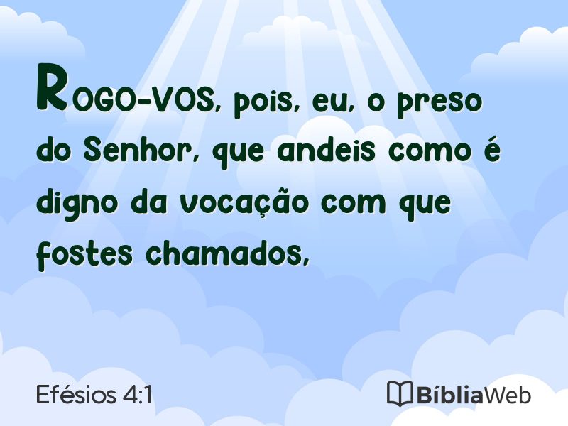 Efésios 4:1 em imagem para compartilhar