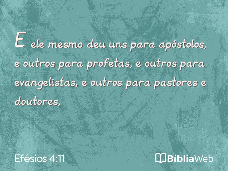 Efésios 4:11 em imagem para compartilhar