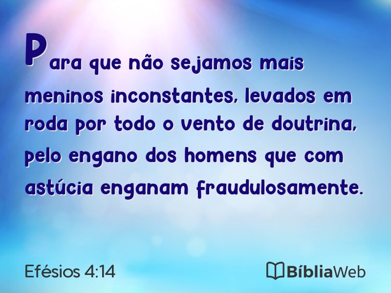 Efésios 4:14 em imagem para compartilhar