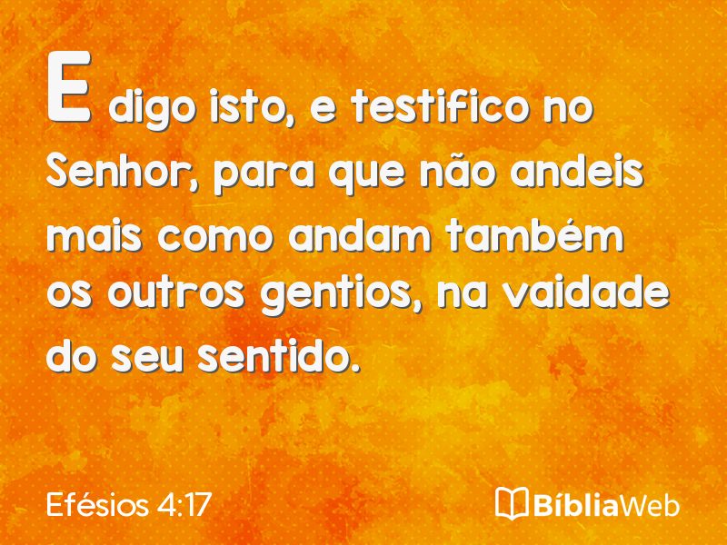 Efésios 4:17 em imagem para compartilhar