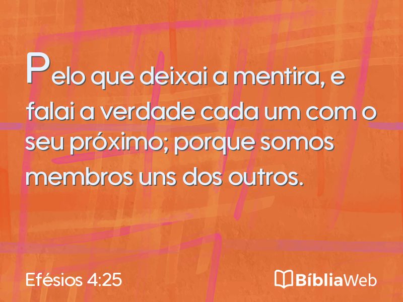 Efésios 4:25 em imagem para compartilhar
