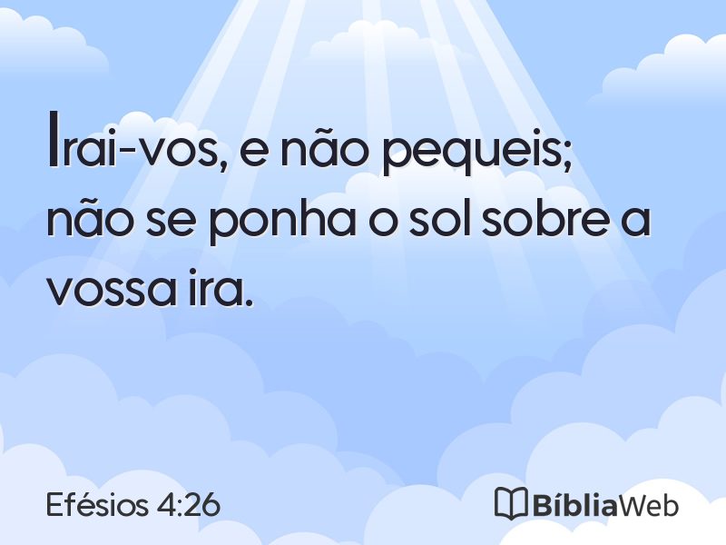 Efésios 4:26 em imagem para compartilhar
