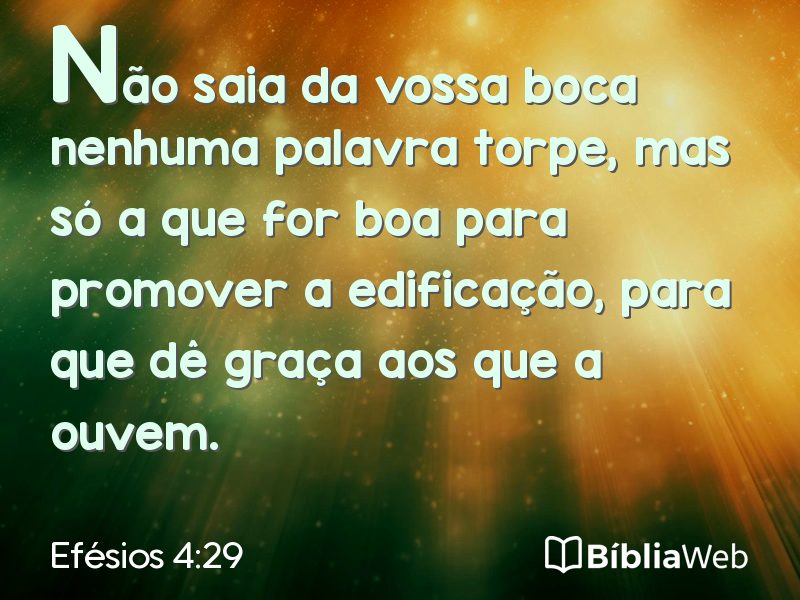 Efésios 4:29 em imagem para compartilhar