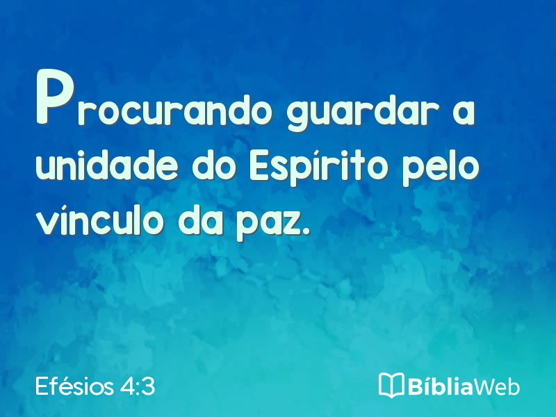 Efésios 4:3 em imagem para compartilhar