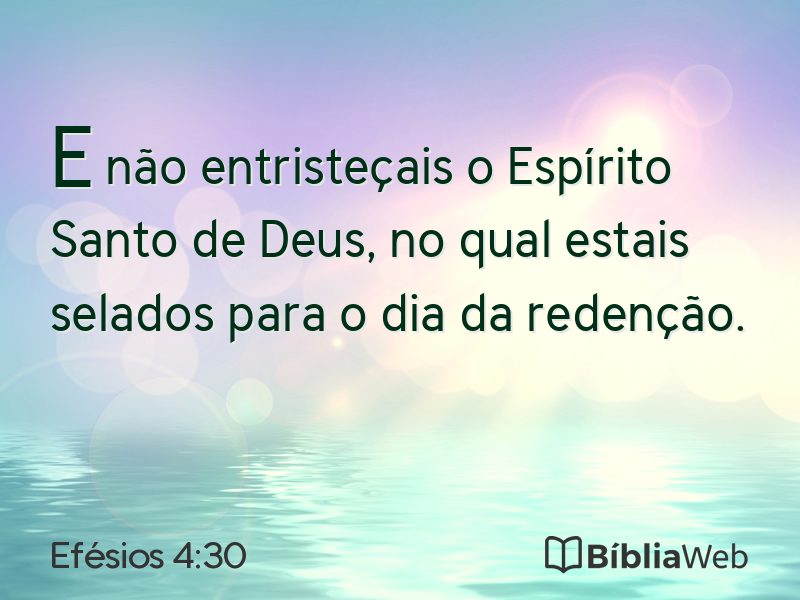 Efésios 4:30 em imagem para compartilhar