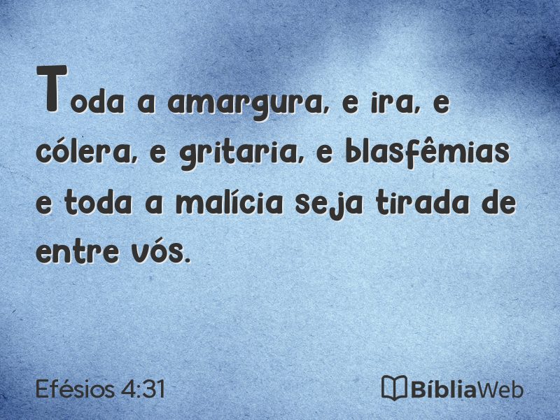 Efésios 4:31 em imagem para compartilhar