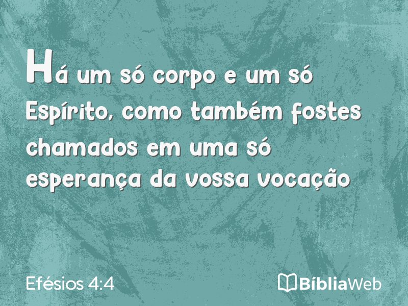 Efésios 4:4 em imagem para compartilhar